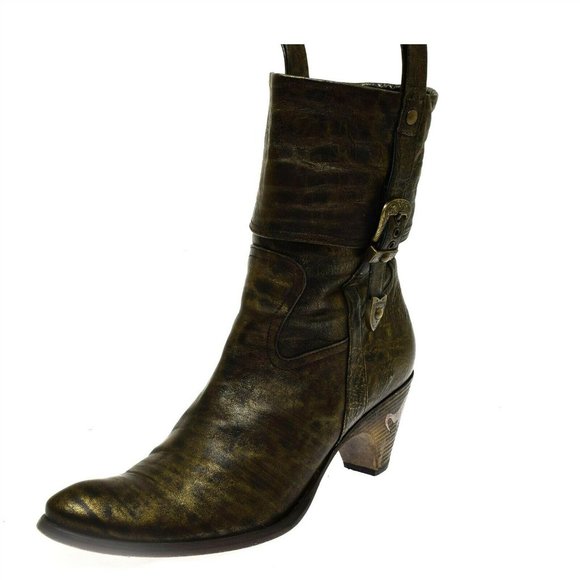 Stylish Brown Ankle Boots - Picture 2 of 5